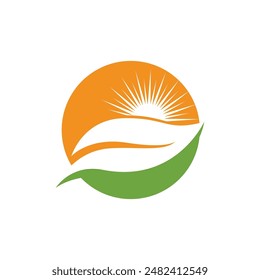 Bio leaf Icon Illustration design template