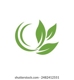 Bio Blatt Icon Illustration Design Vorlage