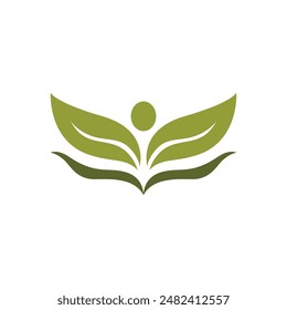 Bio leaf Icon Illustration design template