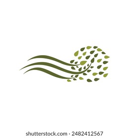 Bio leaf Icon Illustration design template