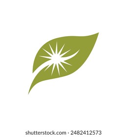 Bio leaf Icon Illustration design template