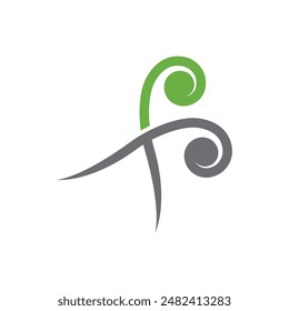 Bio leaf Icon Illustration design template