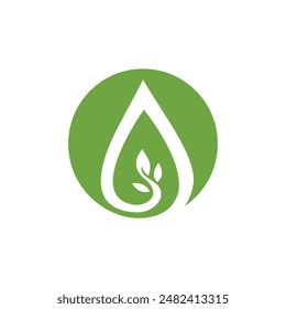 Icono de la hoja de Bio Ilustración de diseño Plantilla