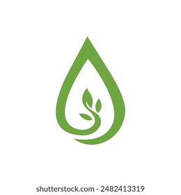 Bio leaf Icon Illustration design template