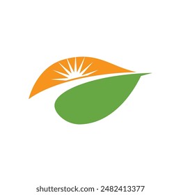 Bio leaf Icon Illustration design template