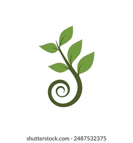Bio leaf Icon Illustration design template