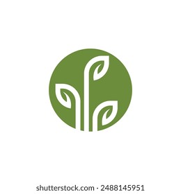 Icono de la hoja de Bio Ilustración de diseño Plantilla
