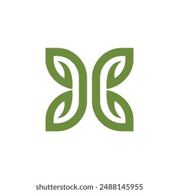 Bio leaf Icon Illustration design template