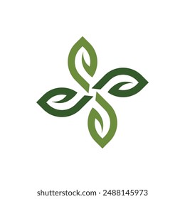 Bio leaf Icon Illustration design template