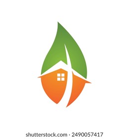 Bio leaf Icon Illustration design template