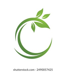 Bio leaf Icon Illustration design template