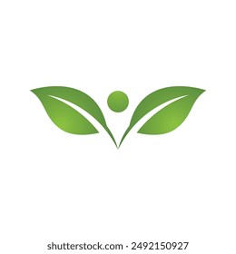 Icono de la hoja de Bio Ilustración de diseño Plantilla