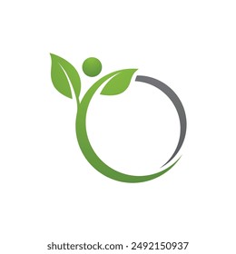 Bio leaf Icon Illustration design template