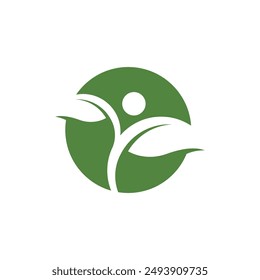 Bio leaf Icon Illustration design template