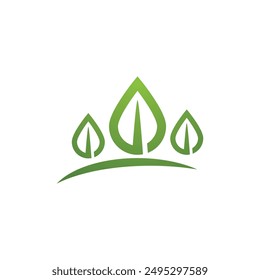 Bio leaf Icon Illustration design template