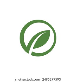 Bio leaf Icon Illustration design template