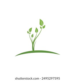 Bio leaf Icon Illustration design template