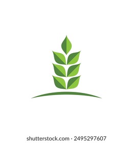 Bio leaf Icon Illustration design template