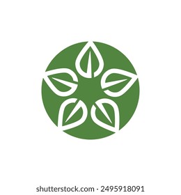 Bio leaf Icon Illustration design template