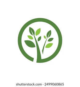 Bio leaf Icon Illustration design template
