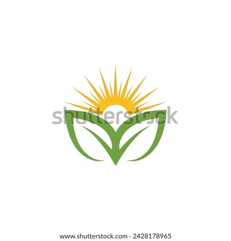 Bio leaf Icon Illustration design template