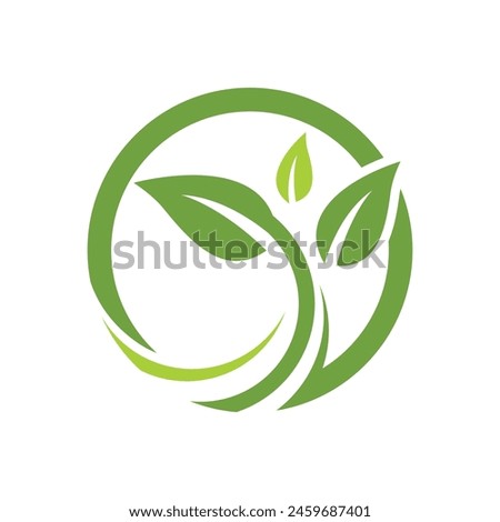 Bio leaf Icon Illustration design template