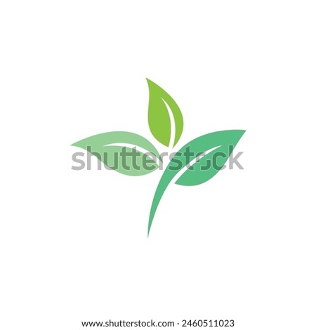 Bio leaf Icon Illustration design template