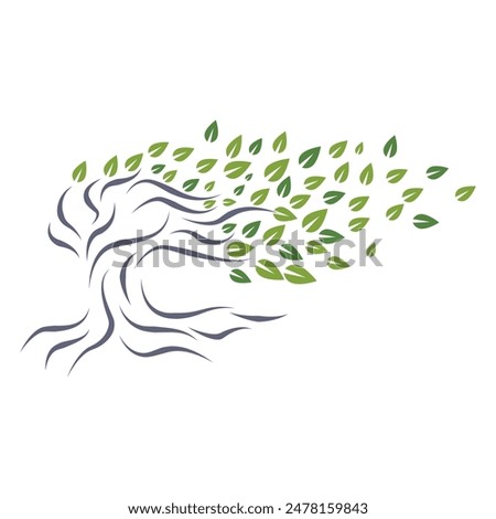 Bio leaf Icon Illustration design template