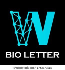 Bio letter logo template illustration. suiatble for electronic, multimedia, website, branding,company, digital, network. there is font w