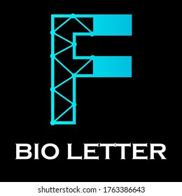 Bio letter logo template illustration. suiatble for electronic, multimedia, website, branding,company, digital, network. there is font f