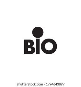 Marca del logotipo del vector de la letra del BIO