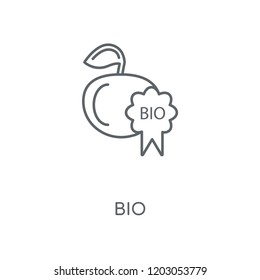 Bio linear icon. Bio concept stroke symbol design. Thin graphic elements vector illustration, outline pattern on a white background, eps 10.