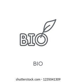 Bio linear icon. Modern outline Bio logo concept on white background from Ecology collection. Suitable for use on web apps, mobile apps and print media.