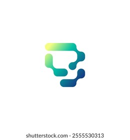 Bio Link Circles Connected Network as B L Letter Logo Design Vector