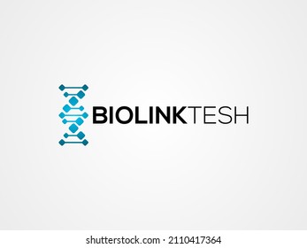 Bio Link DNK Blue Human Logo