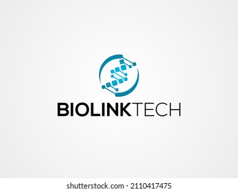 Bio Link DNK Blue Human Logo