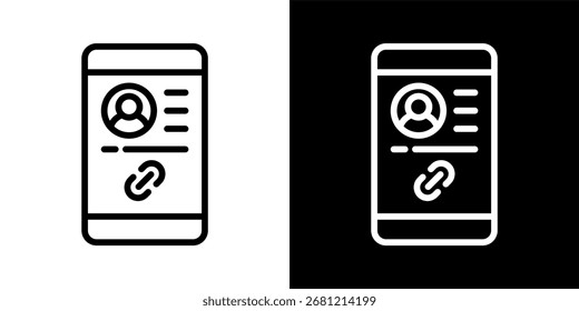 Bio Link icon of a flat style vector