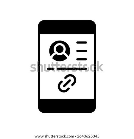 Bio Link Icon Glyph Vector Illustration