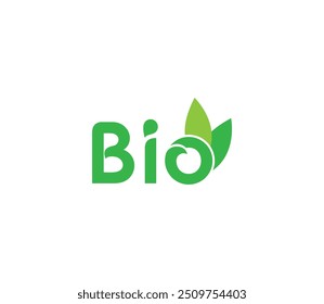 Bio logo design. biotech, Green leaf illustration symbol. Natural organic vector icon. eco friendly logo, Ecologic food stamps. Organic natural food labels.