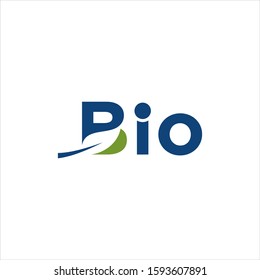 bio logo design with leaf concept ,letter b organic and modern 