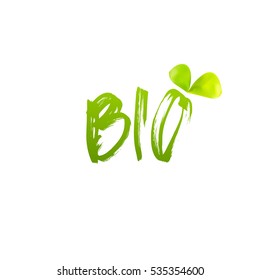 Bio Logo Design Vector On White Background. Leaf Icon