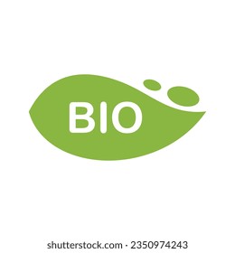 Bio logo for a high quality natural product. Vector illustration 