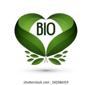 Bio. Logo, icon, sign, emblem, template