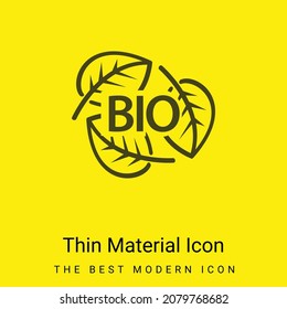 Bio Mass Eco Energy Minimal Bright Yellow Material Icon