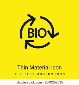 Bio Mass Renewable Energy Minimal Bright Yellow Material Icon