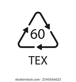 Código de reciclado de materia orgánica 60 TEX. Ilustración del vector