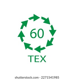 Bio matter organic material recycling code 60 TEX. Vector illustration