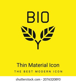 Bio minimal bright yellow material icon