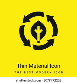 Bio minimal bright yellow material icon
