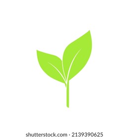 Bio natural green lef Eco item, logo, icon design template, Green concept elements for plants seed design, and vector of growth spring tree in illustration.